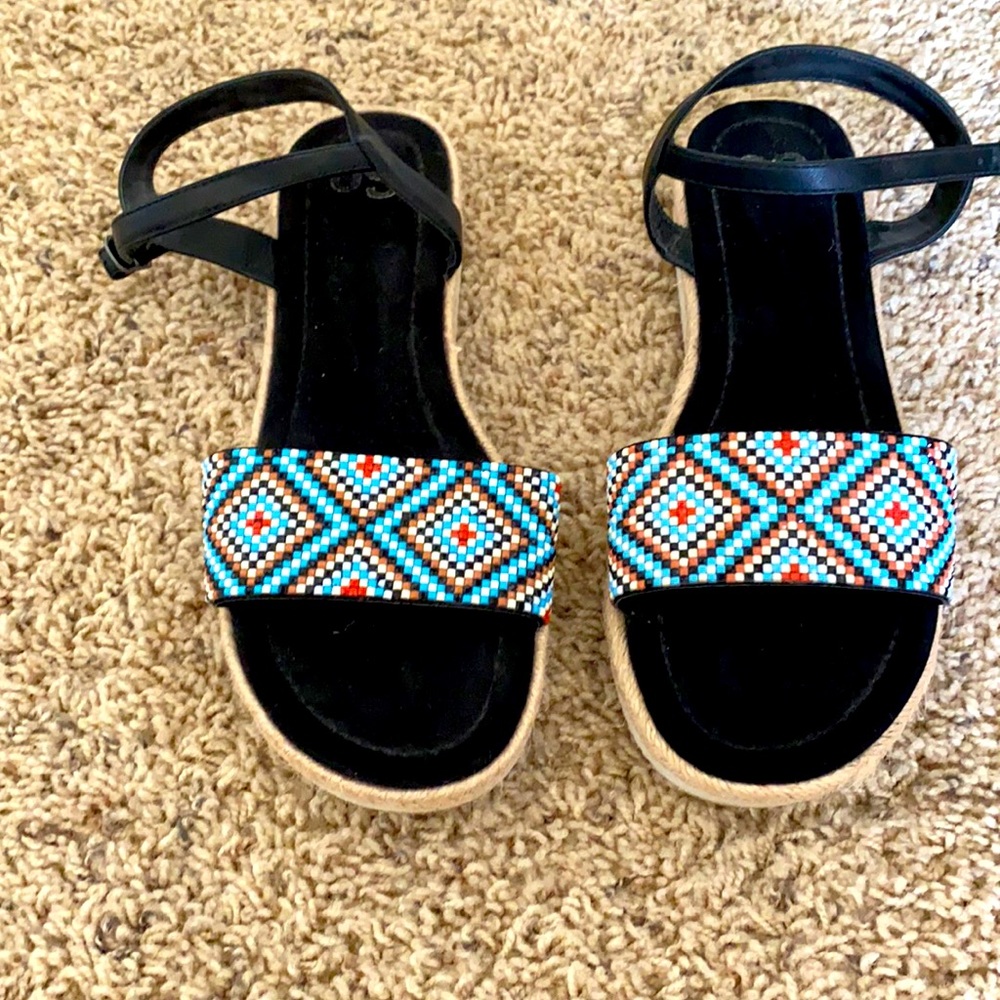 SO beaded sandal size 10.